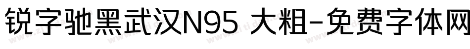 锐字驰黑武汉N95 大粗字体转换